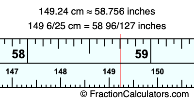 149.24 cm in inches
