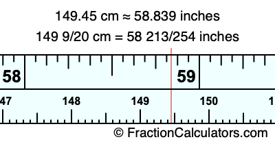 149.45 cm in inches