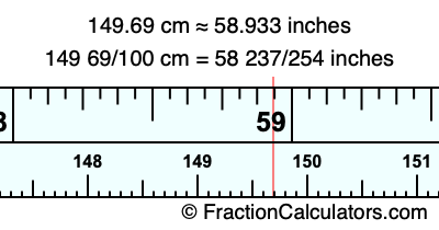 149.69 cm in inches