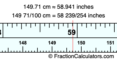 149.71 cm in inches