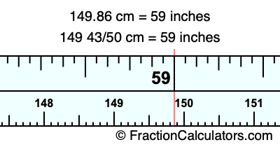149.86 cm in inches