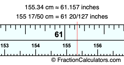 155.34 cm in inches