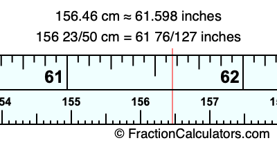 156.46 cm in inches
