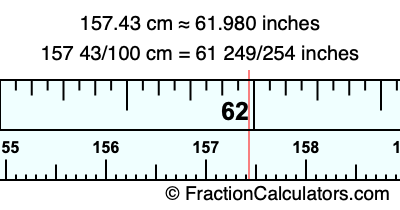 157.43 cm in inches