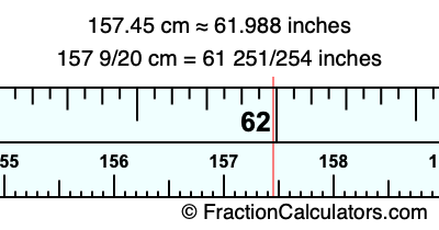 157.45 cm in inches