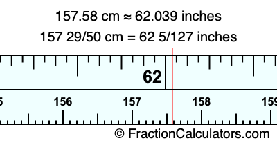 157.58 cm in inches