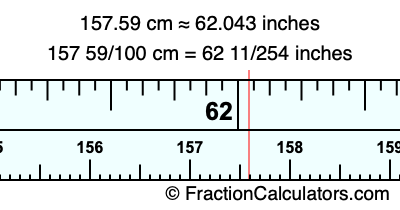 157.59 cm in inches