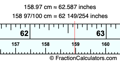 158.97 cm in inches