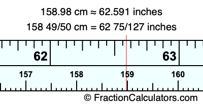158.98 cm in inches