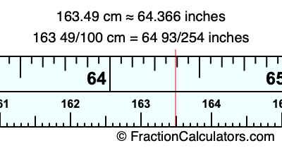 163.49 cm in inches