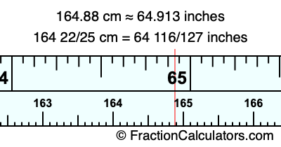 164.88 cm in inches