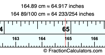 164.89 cm in inches