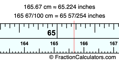 165.67 cm in inches