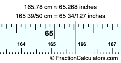 165.78 cm in inches
