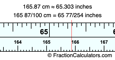 165.87 cm in inches