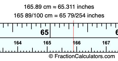 165.89 cm in inches