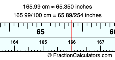 165.99 cm in inches