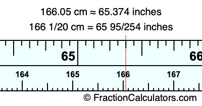 166.05 cm in inches