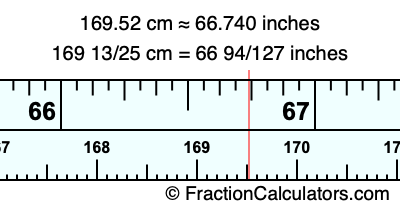 169.52 cm in inches