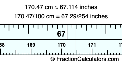 170.47 cm in inches