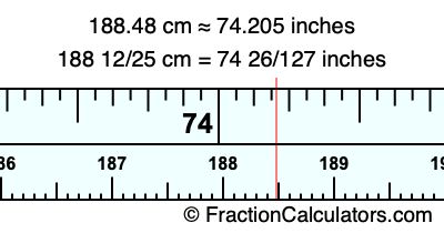 188.48 cm in inches