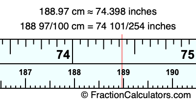 Convert 188.97 Cm To Inches 