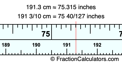 Convert 191.3 cm to inches (What is 191.3 cm in inches?)