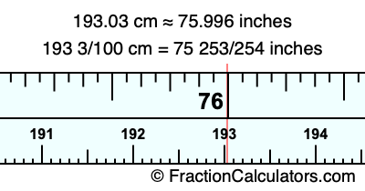 Convert 193.03 cm to inches (What is 193.03 cm in inches?)