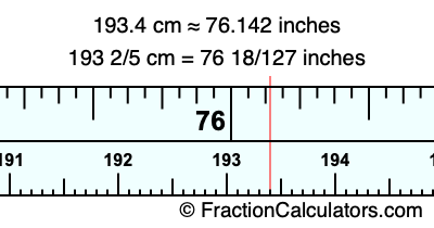 193.4 cm in inches