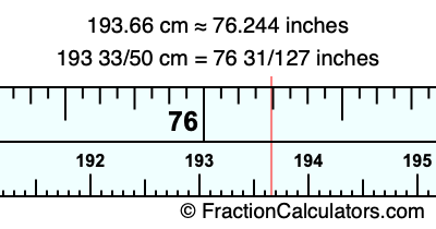 193.66 cm in inches