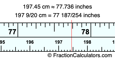 197.45 cm in inches