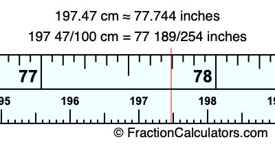 197.47 cm in inches