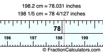 Convert 198.2 cm to inches (What is 198.2 cm in inches?)