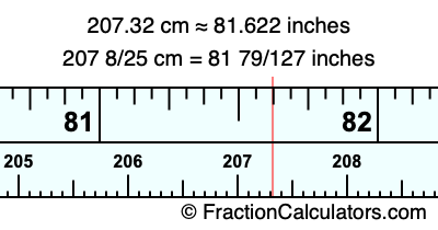 207.32 cm in inches
