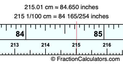 215.01 cm in inches