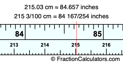 215.03 cm in inches