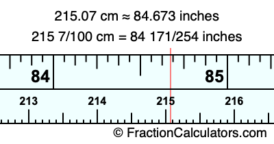 215.07 cm in inches