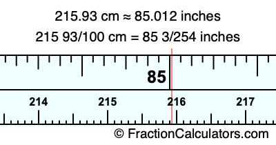215.93 cm in inches