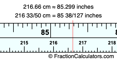 216.66 cm in inches