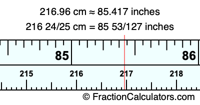 216.96 cm in inches