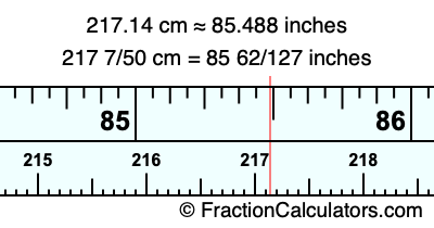 217.14 cm in inches