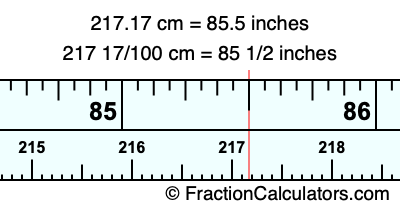 217.17 cm in inches