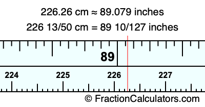 226.26 cm in inches