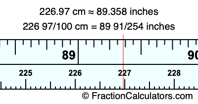 226.97 cm in inches