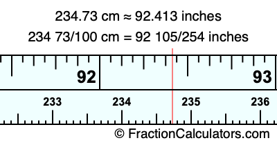 234.73 cm in inches