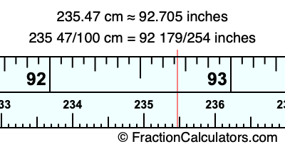 235.47 cm in inches