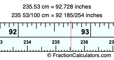 235.53 cm in inches