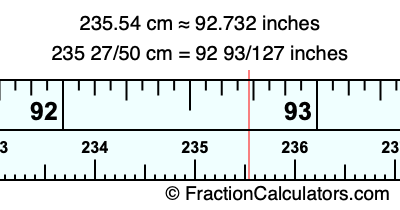235.54 cm in inches