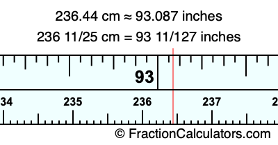 236.44 cm in inches