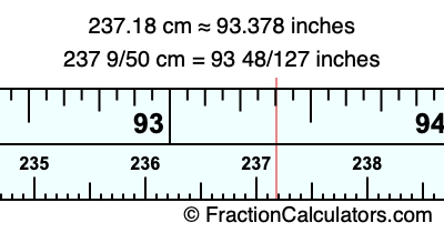 237.18 cm in inches